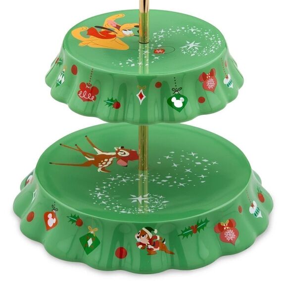 2023 Disney Mickey Mouse & Friends Holiday 3 Tiered Tray NEW NiB - Picture 3 of 3